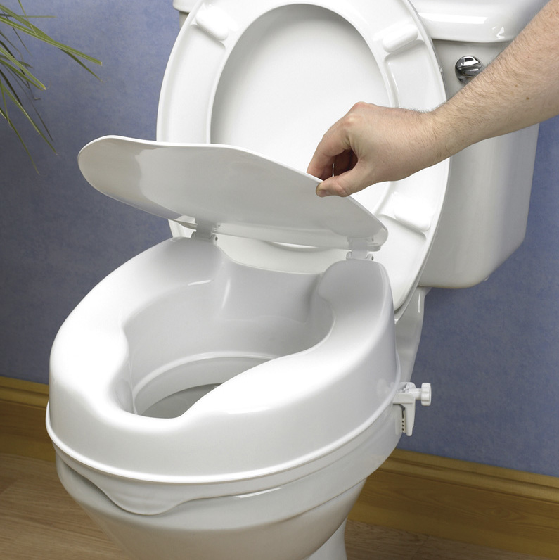 Elevador de WC regulable con tapa